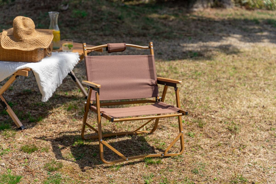 Natural 1-seater outdoor folding chair