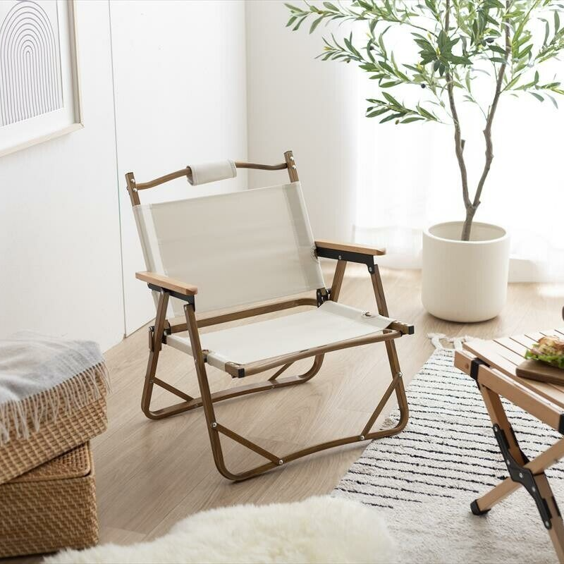Natural 1-seater outdoor folding chair