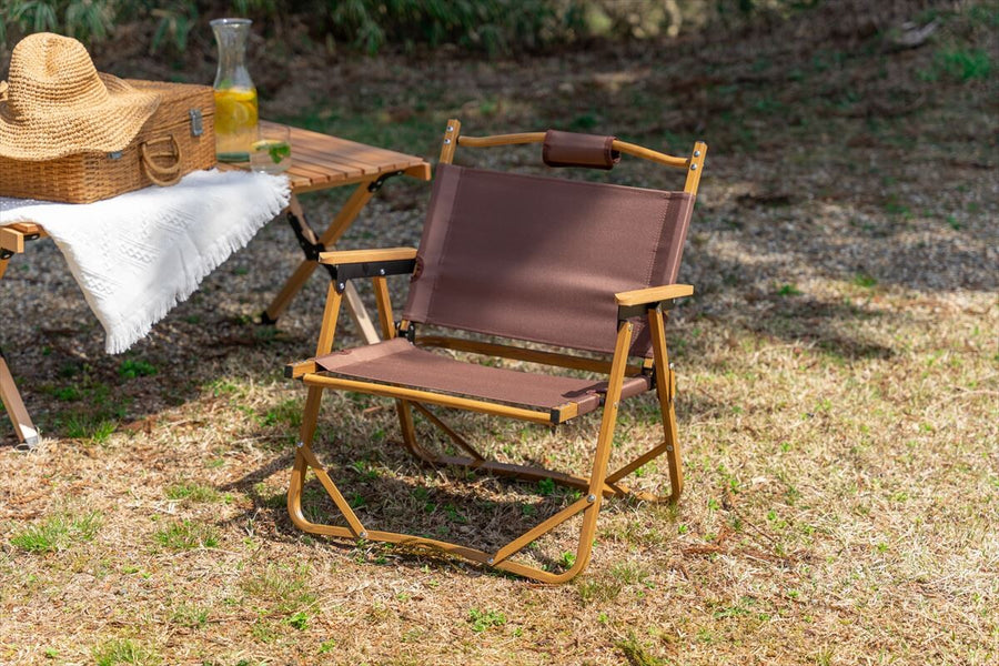Natural 1-seater outdoor folding chair