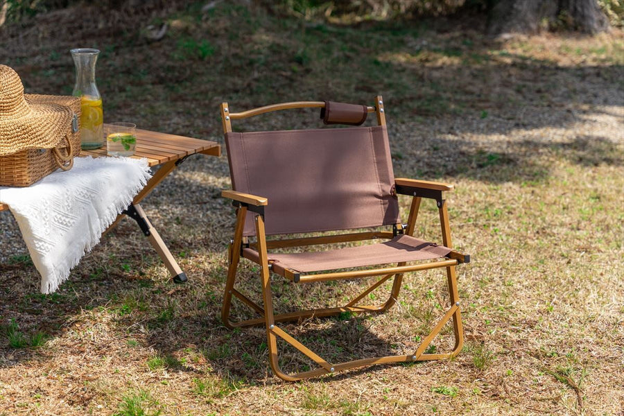 Natural 1-seater outdoor folding chair