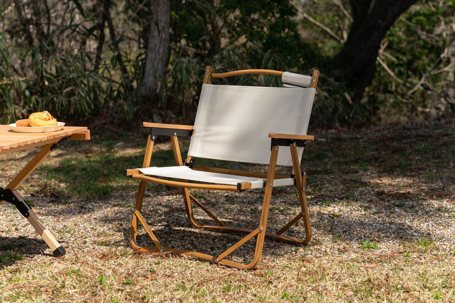 Natural 1-seater outdoor folding chair