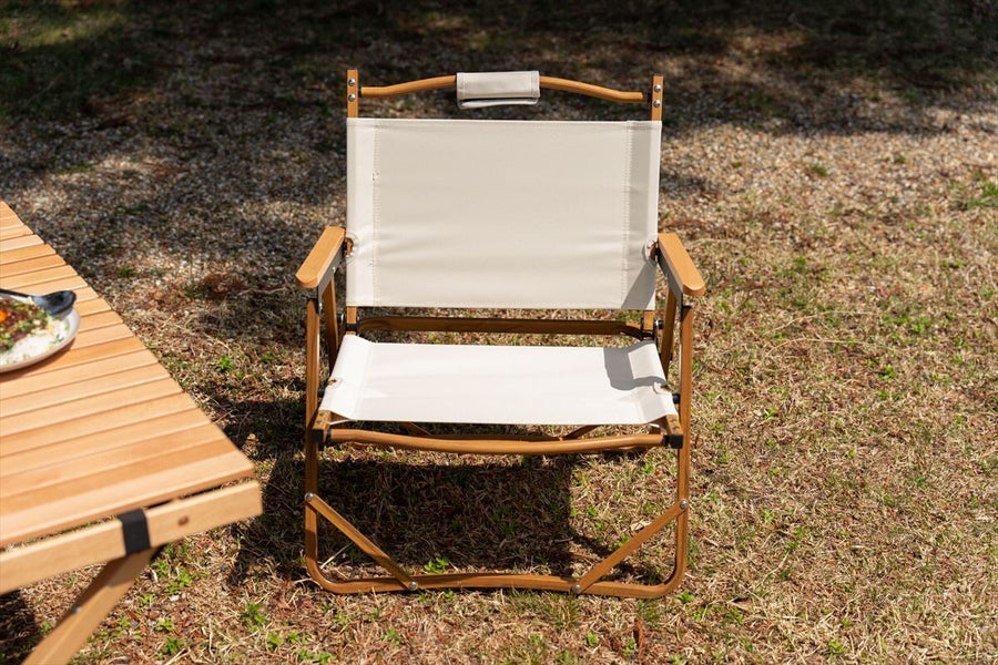 Natural 1-seater outdoor folding chair