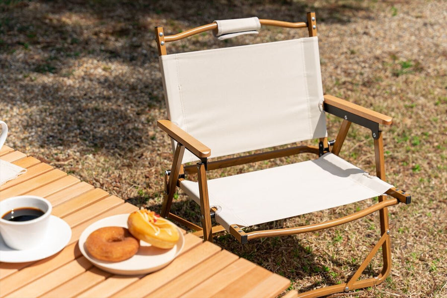 Natural 1-seater outdoor folding chair