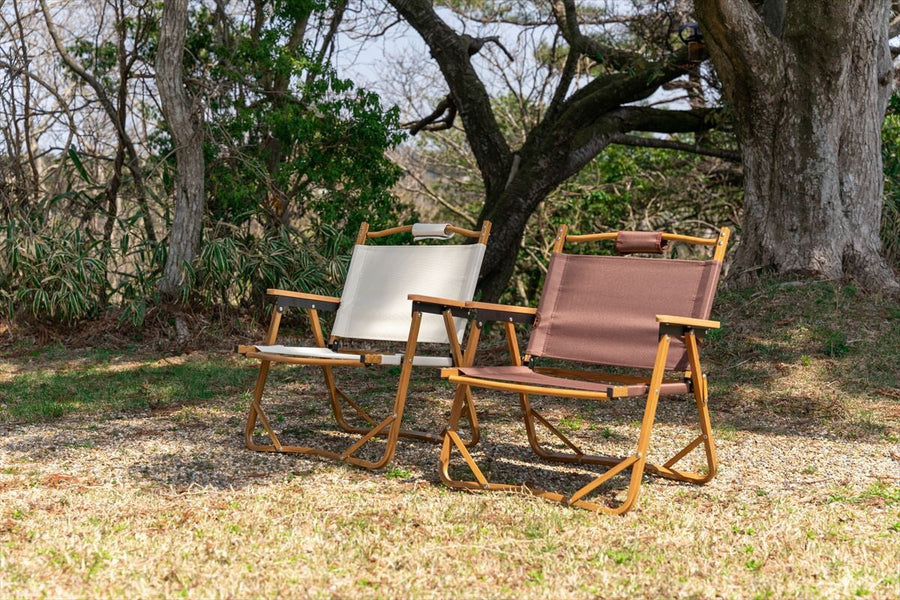 Natural 1-seater outdoor folding chair