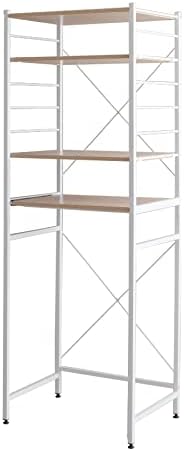 Simple and modern wooden top, steel frame, 60cm wide, trash can rack