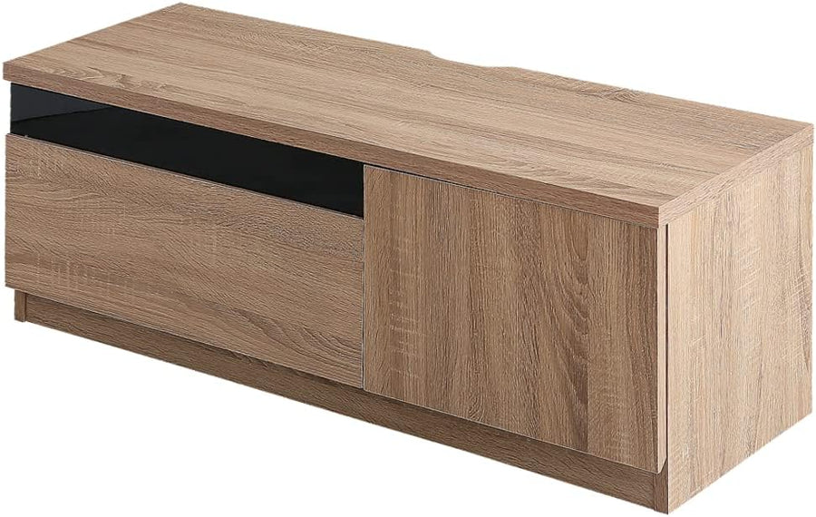 Simple modern wooden black panel with infrared transparent panel TV stand