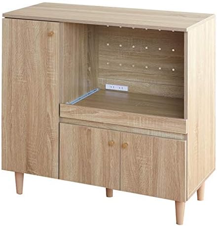 Nordic natural wood range stand with natural wood legs