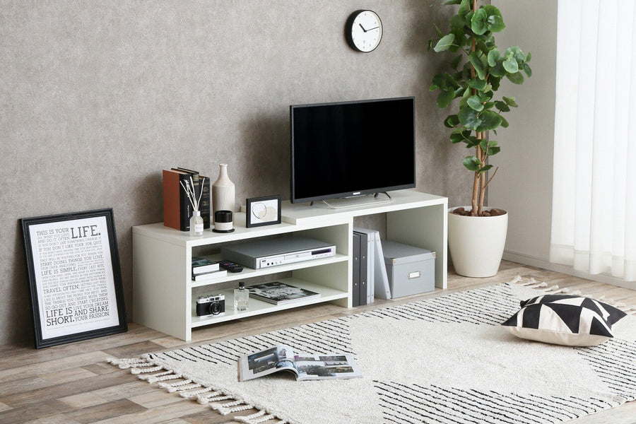 Simple and modern wooden sliding TV board