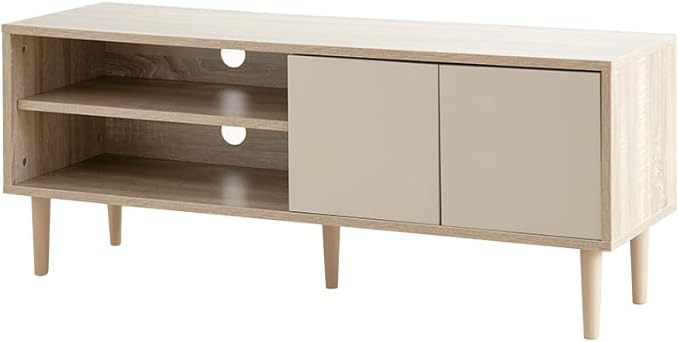 Natural modern wooden bicolor TV board