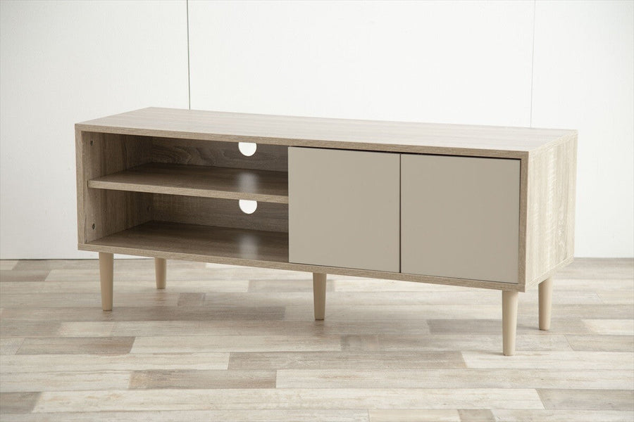 Natural modern wooden bicolor TV board
