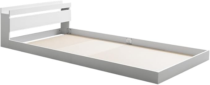 Simple modern wooden bonnell mattress, floor double bed with headboard