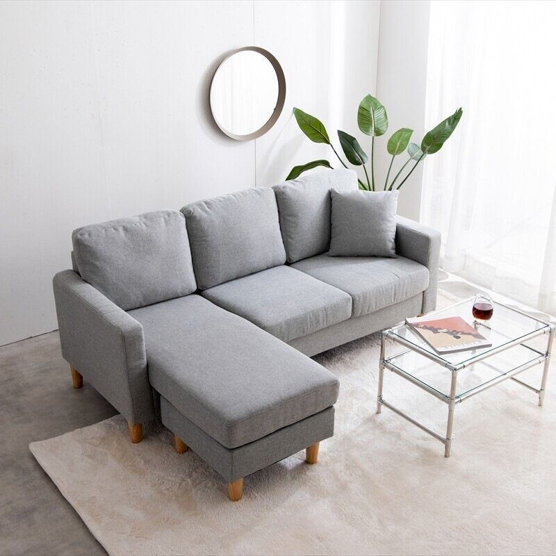 Scandinavian free combination 3-seater fabric couch sofa