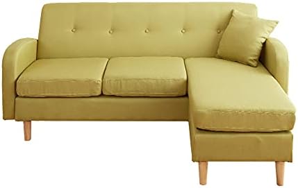 Nordic modern natural wood legs 3-seater fabric couch sofa