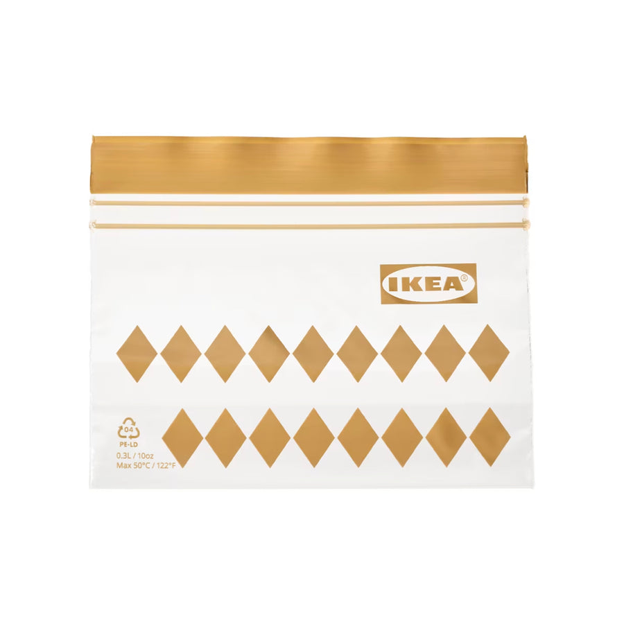 ISTAD Freezer Bags, Brown, 0.3L, Set of 50