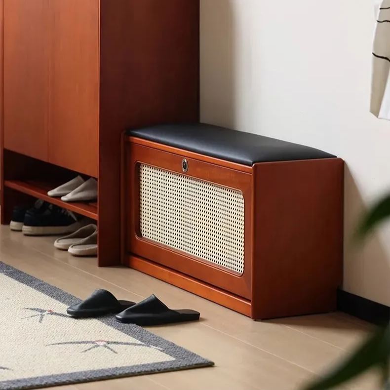 Boxwood Rattan-style Stool Shoe Box