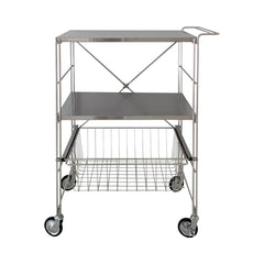 フラットステンレス3段トロリー