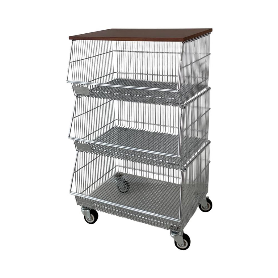 リトル3段バスケットトロリー