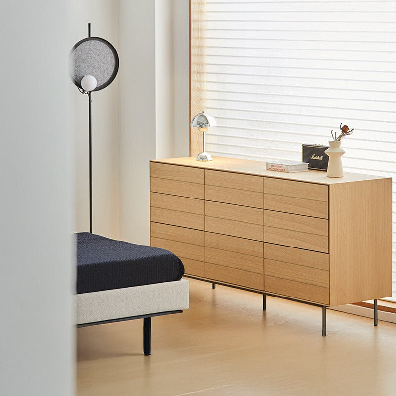 Wooden 9-compartment multi-storage cabinet