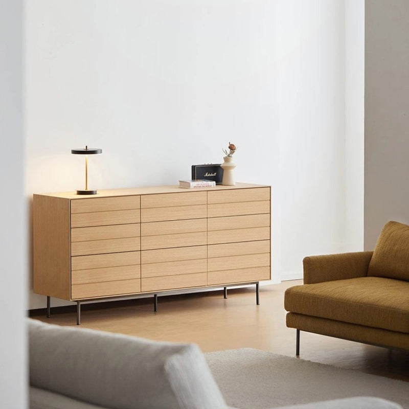 Wooden 9-compartment multi-storage cabinet