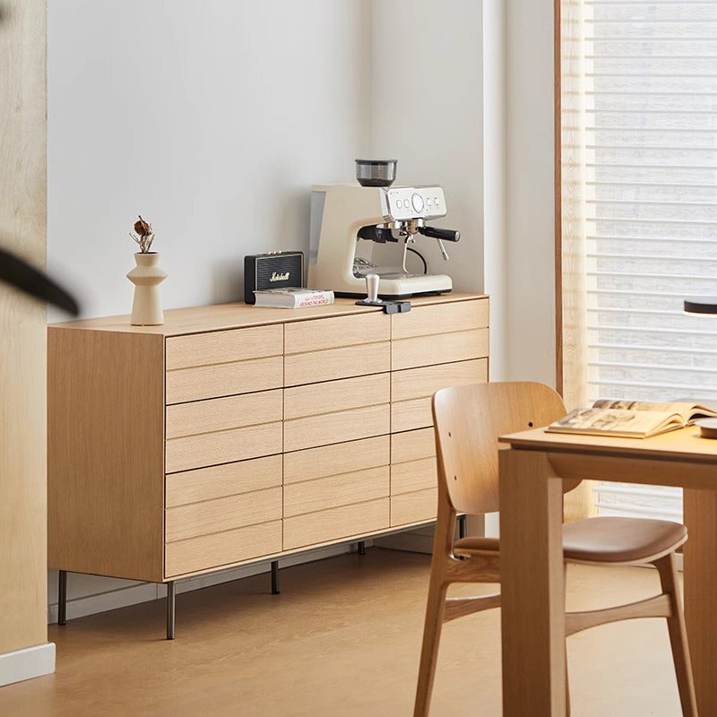 Wooden 9-compartment multi-storage cabinet