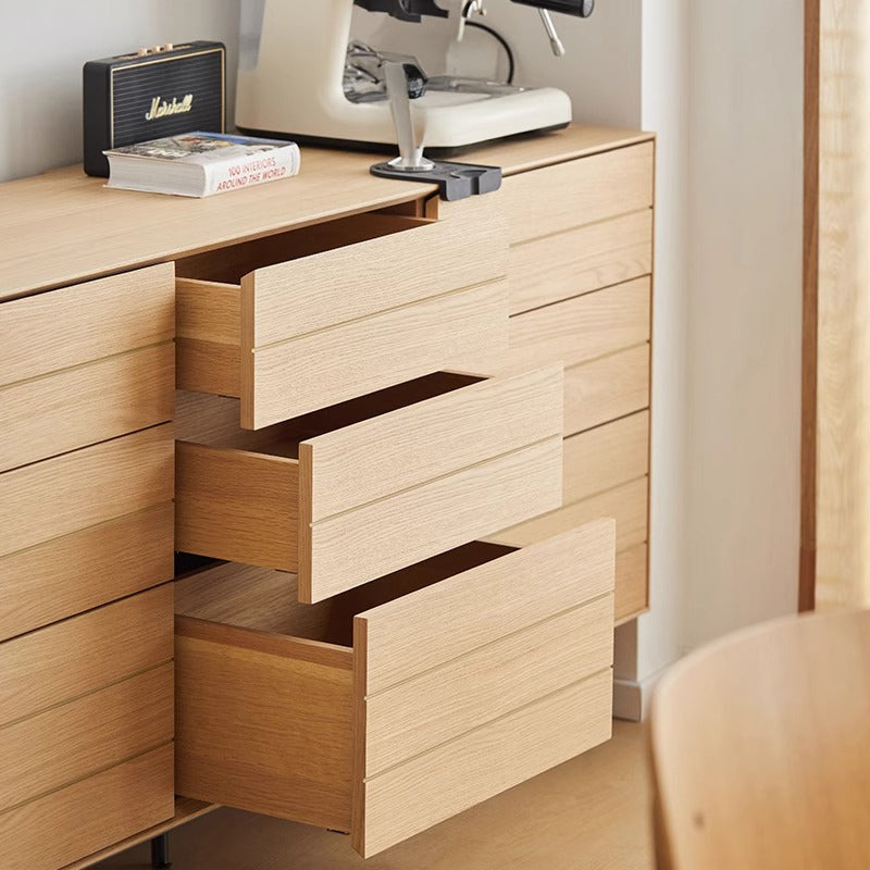 Wooden 9-compartment multi-storage cabinet