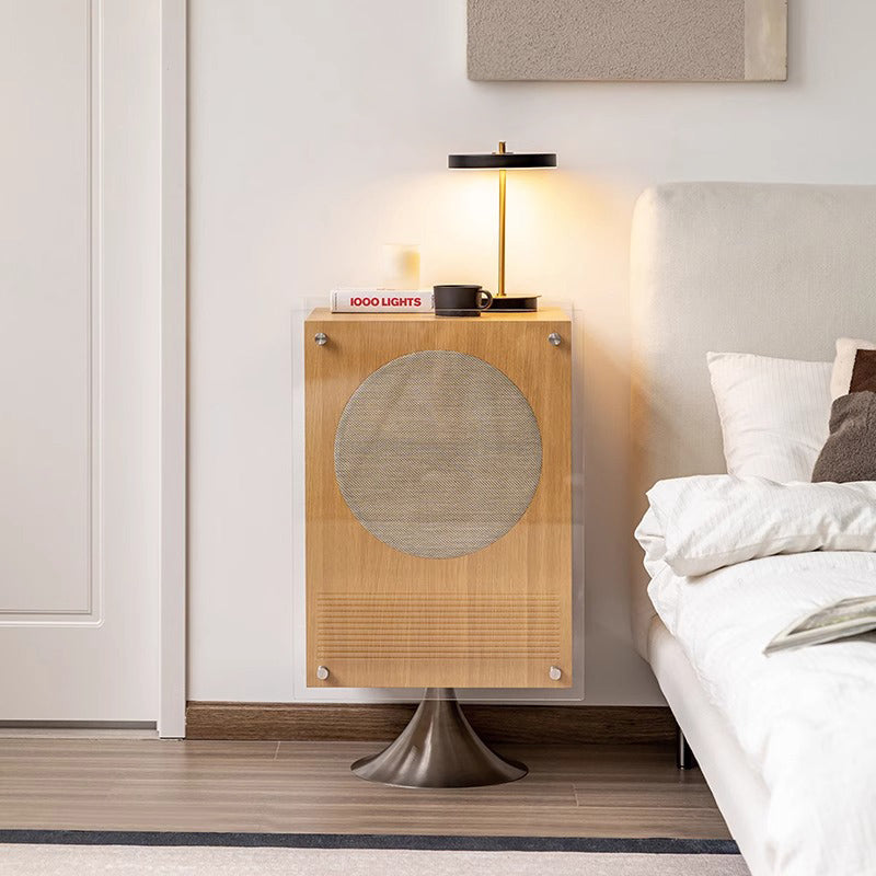 Natural wood audio cabinet