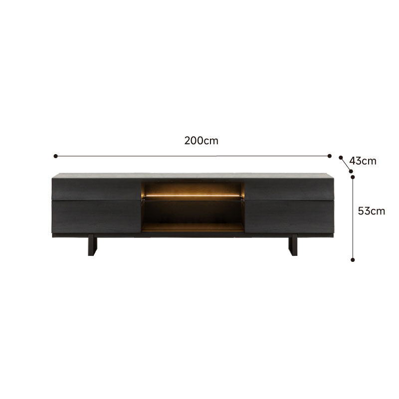 Wooden black TV board