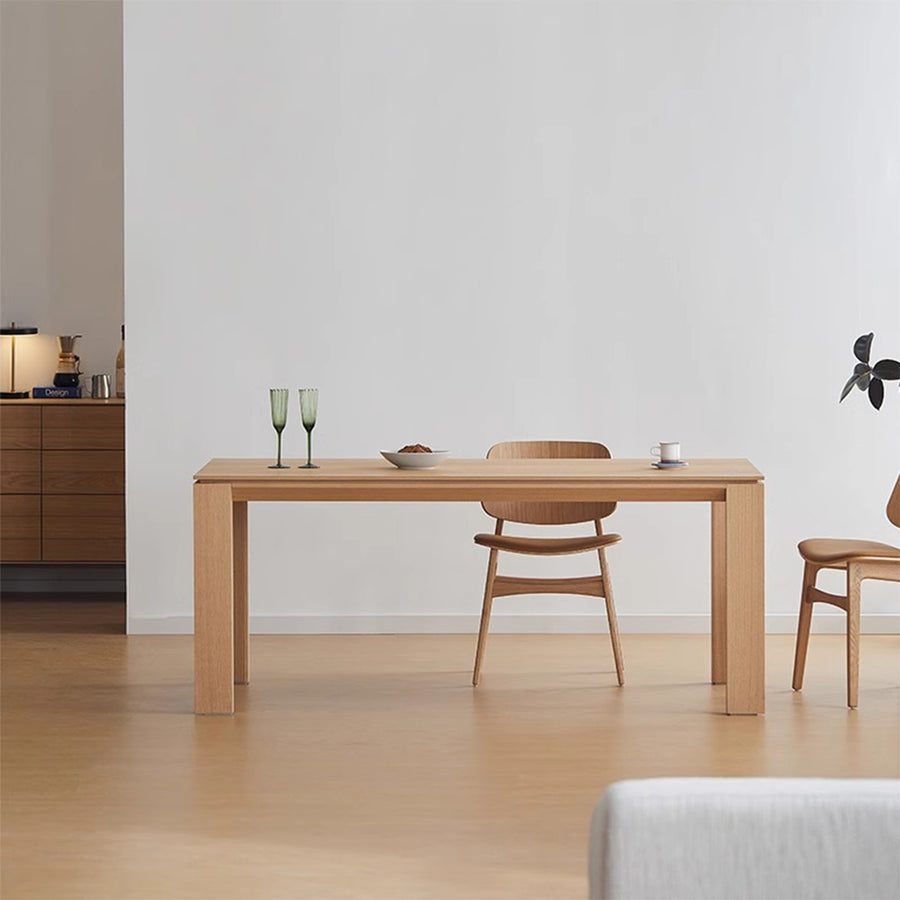 Wooden natural dining table