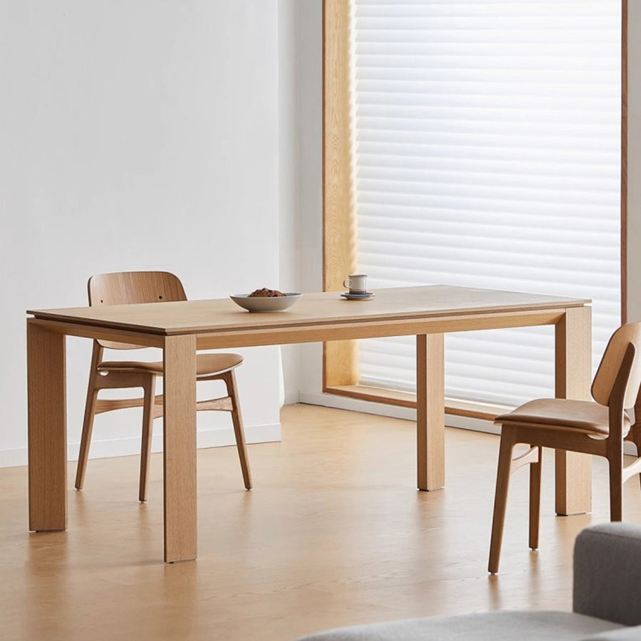 Wooden natural dining table