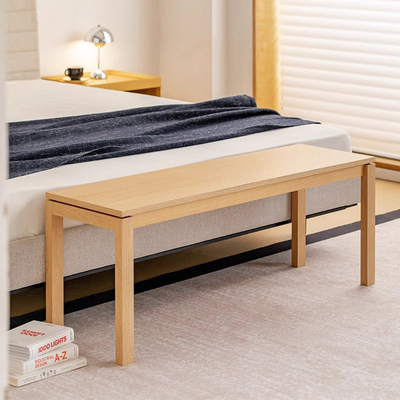Natural wood bench