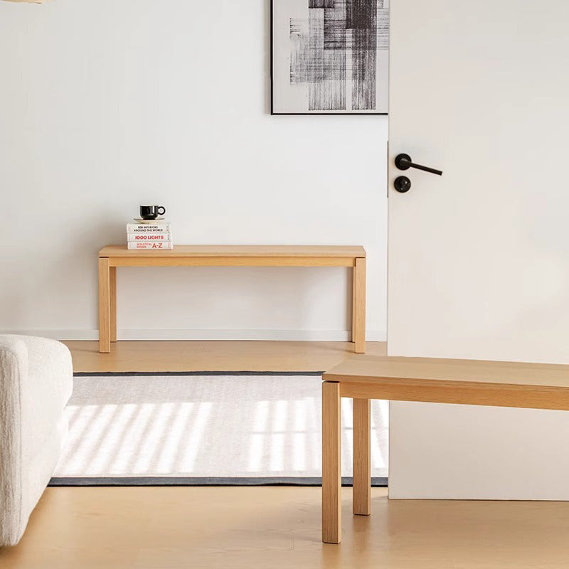 Natural wood bench