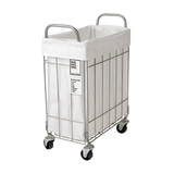 FOLDING LAUNDRY SQUARE BASKET with CASTER 28L SLIM ホワイト