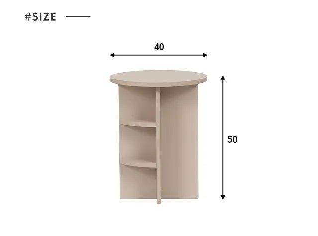 Korean style side table, width 40cm