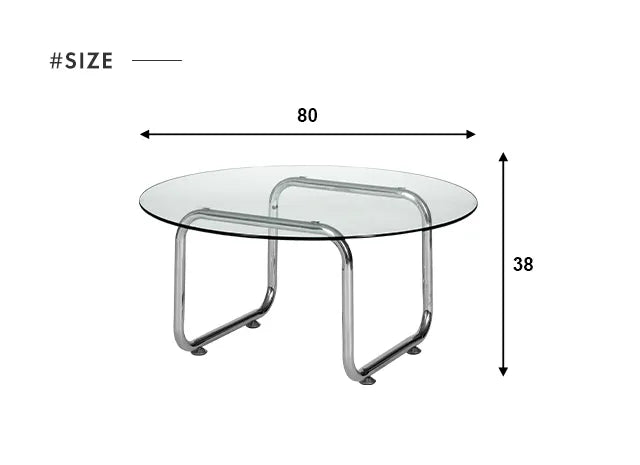 ガラスセンターテーブル 幅80cm