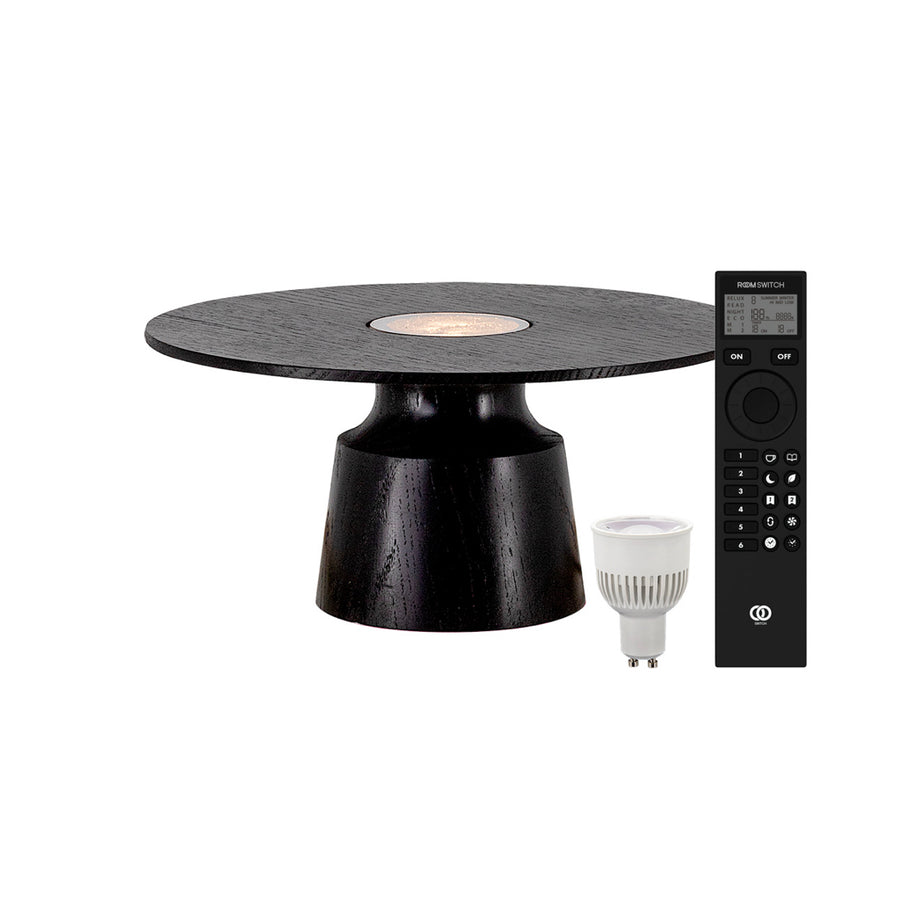 Gloak Flower Vase Lamp Black with Remote Control