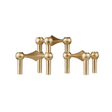 Nagel candle holder set with 3 pcs Brushed Brass