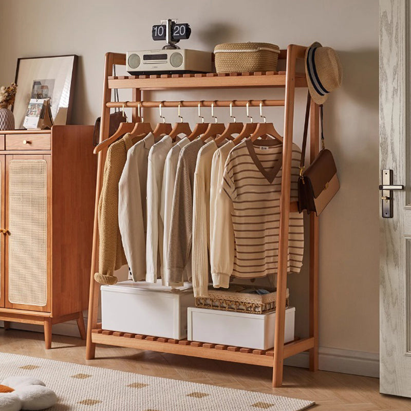 Simple wooden hanger rack