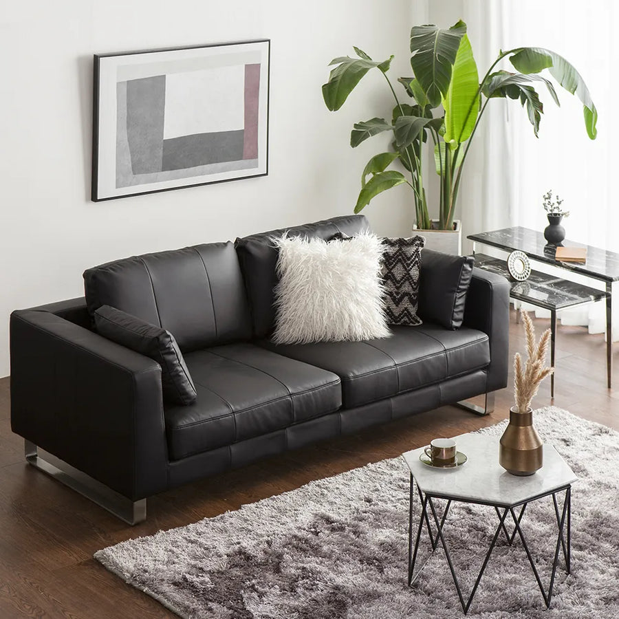 3-seater leather sofa K-070EP