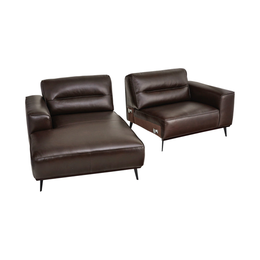 マグナ 左カウチ ブラウン