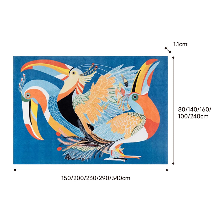 Parrot ふわふわ柔らかラグ