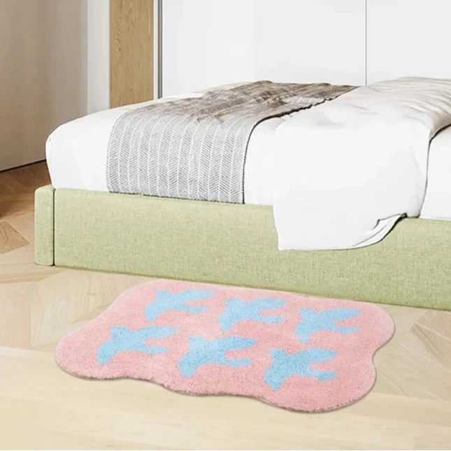 Blue Bird Fluffy Soft Rug