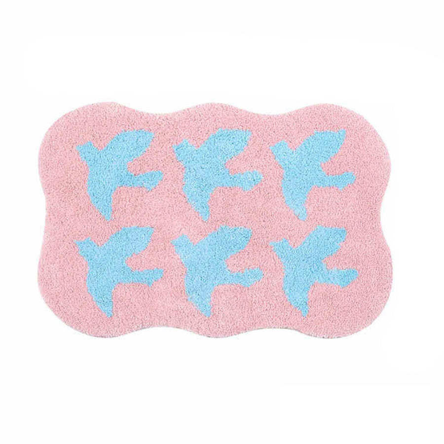 Blue Bird Fluffy Soft Rug