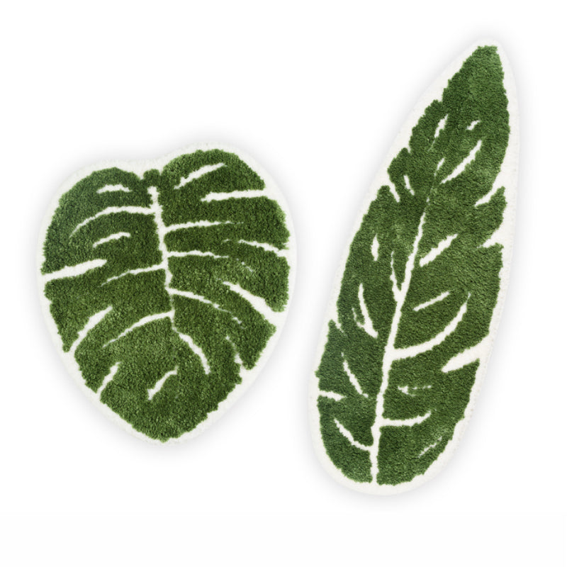 monstera ふわふわ柔らかラグ