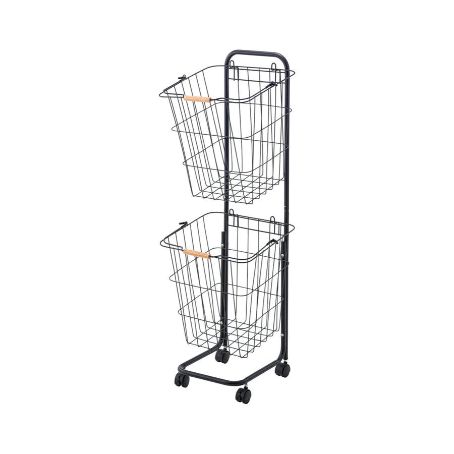 バスケットワゴン ブラック