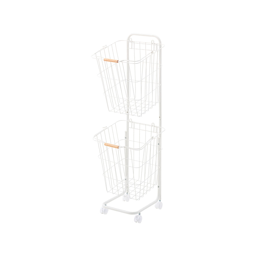 バスケットワゴン ホワイト