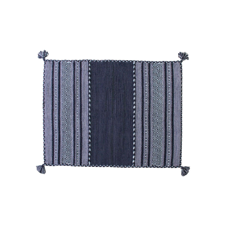 シャニール ラグ ネイビー