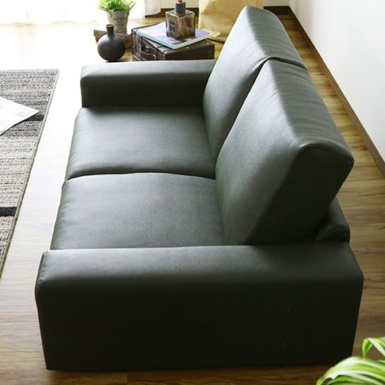 LEXUCY low sofa, 2-seater, artificial leather