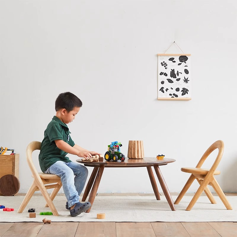 Wooden baby low chair