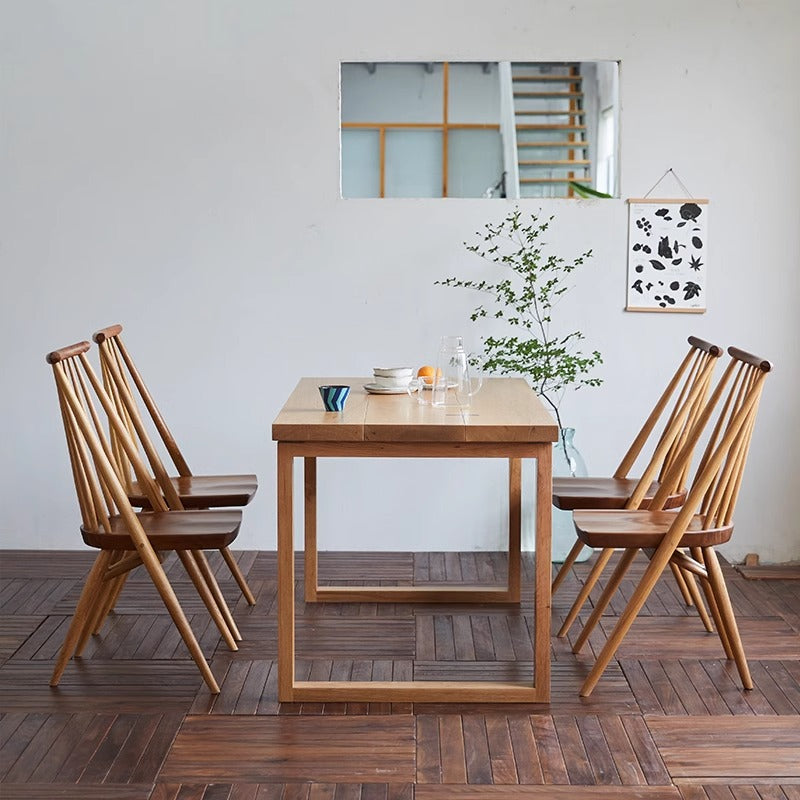 Natural wood dining chair