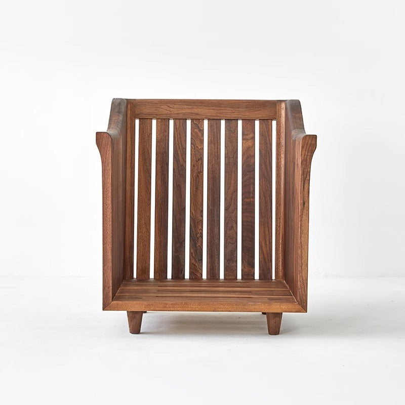 1-seater wooden arm sofa